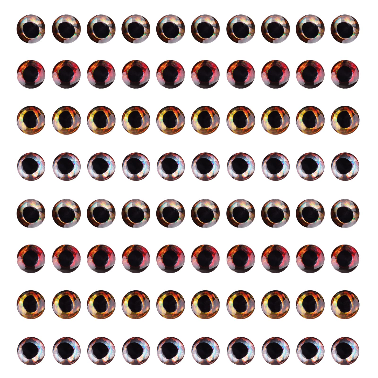 Fishing Lure Eyes 4D Realistic Artificial Fish Eyes Fly Tying Lure Eyes for Fishing Bait Making Kit Holographic Fishing Lure Eyes Fly Tying Material Craft DIY Fishing Tool (5mm-280pcs)