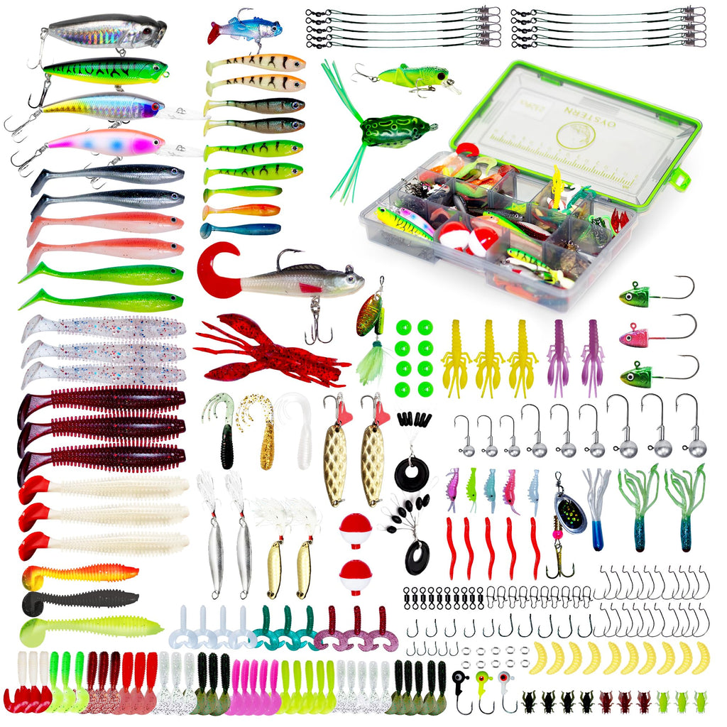 Oystern Ultimate 232-Piece Fishing Kit - Comprehensive Tackle Box with Versatile Lures