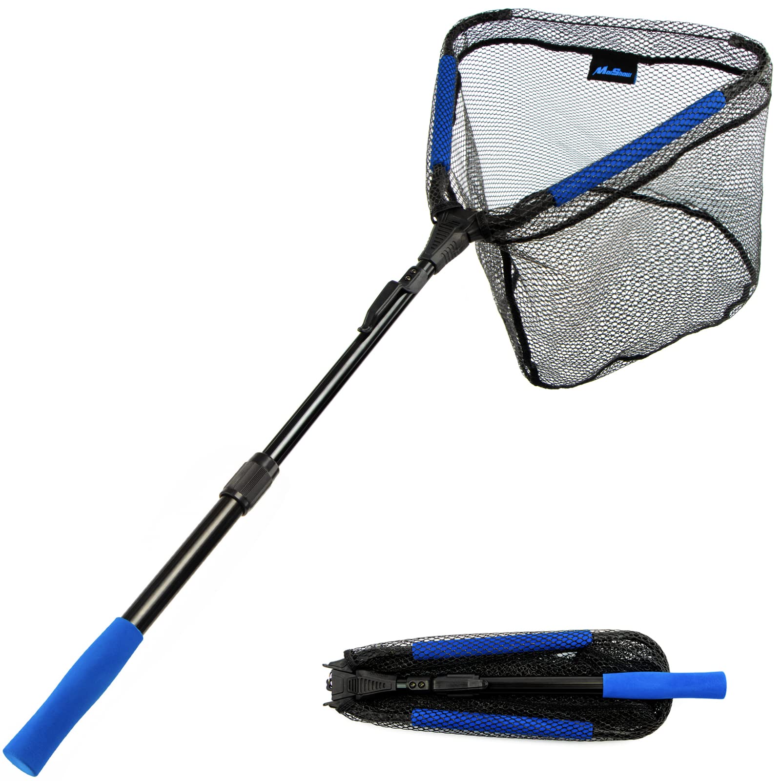 AquaGlide Folding Fishing Net - Freshwater & Saltwater