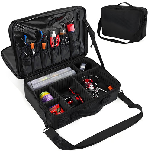 AquaGuard Fishing Reel Organizer with Adjustable Dividers