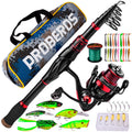 Fishing Rod Reel Combo - Fishing Poles and Reels Combos - 1.8M/5.9FT Carbon Fiber Telescopic Fishing Pole with 2000 Spinning Reel Combos - Freshwater Bass Fishing Tackle Set Fishing Rods Kit
